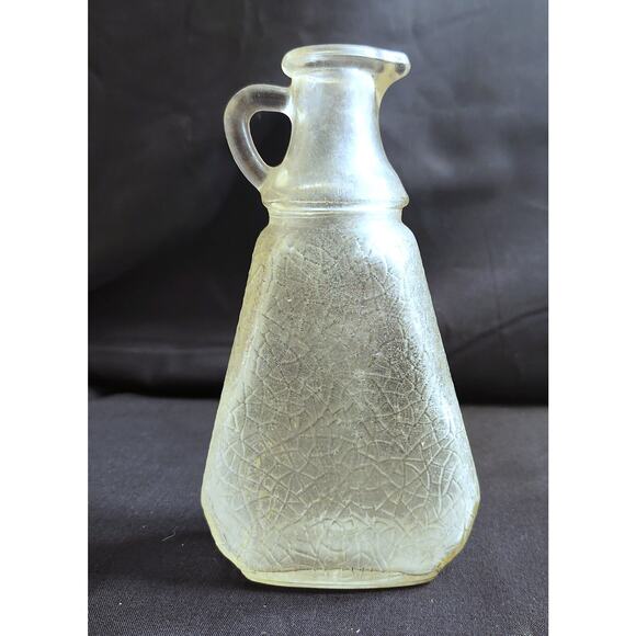 Owens Illinois Clear Glass Company Vinegar Oil Cruet Decanter Vintage Bottle - Picture 7 of 12